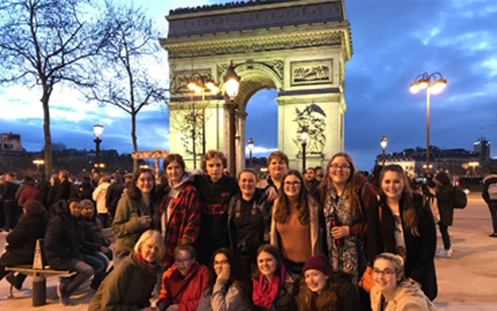 Group by Arc de Triomphe